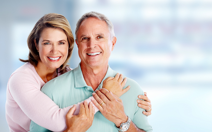 Happy senior couple. Happy couple has optimized retirement savings with life insurance and annuities