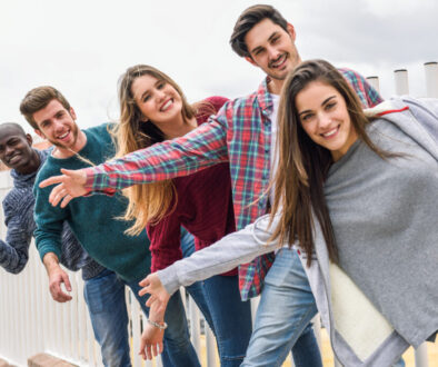 Group of happy young people have gained insights