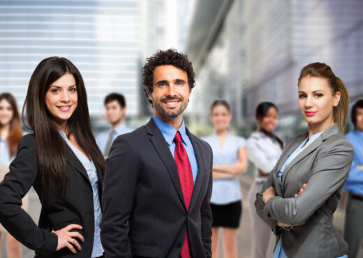 Group of smiling business people Young business professionals
