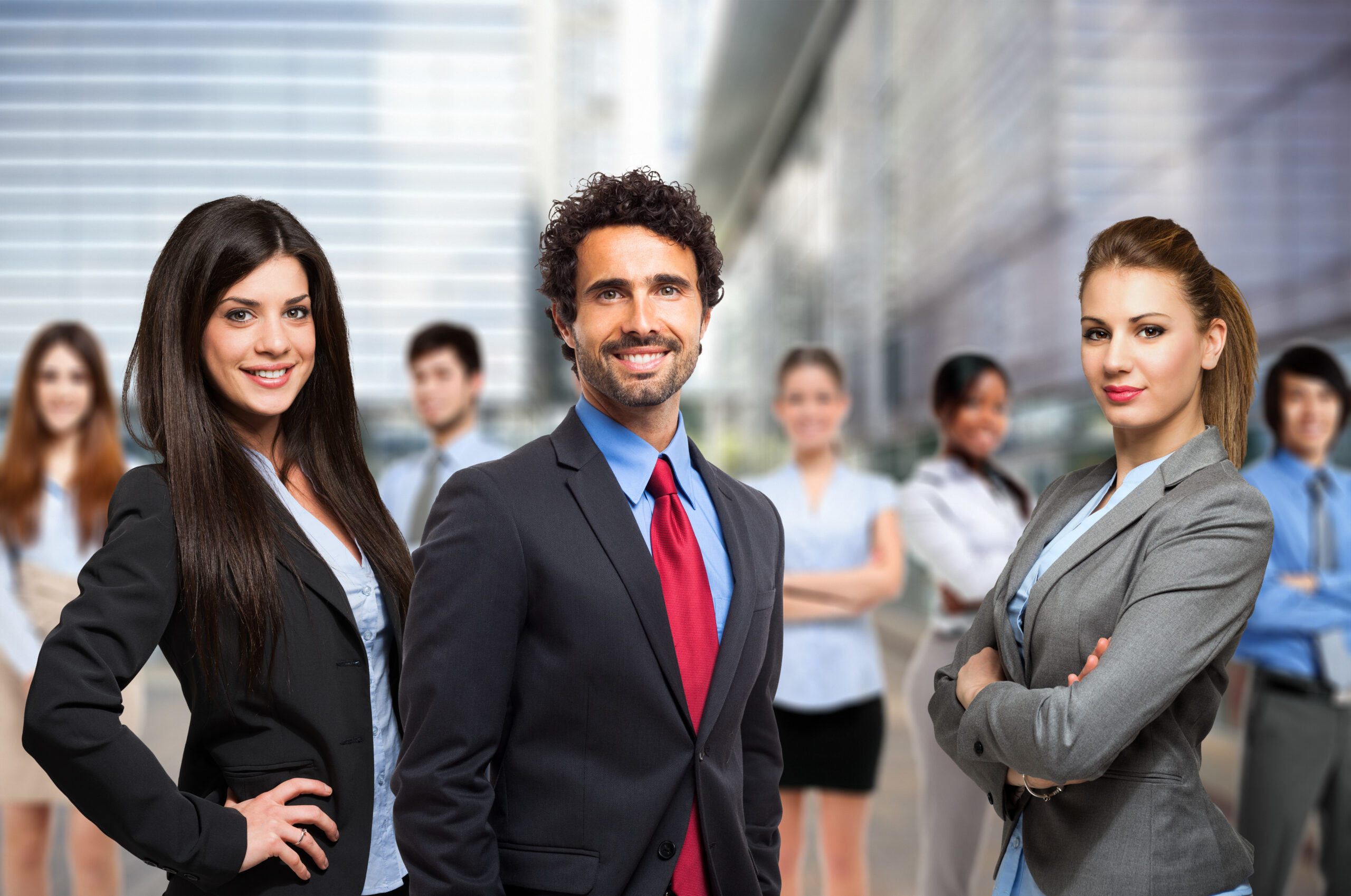 Group of smiling business people Young business professionals