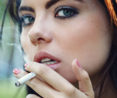Female tobacco user cigarette smoker