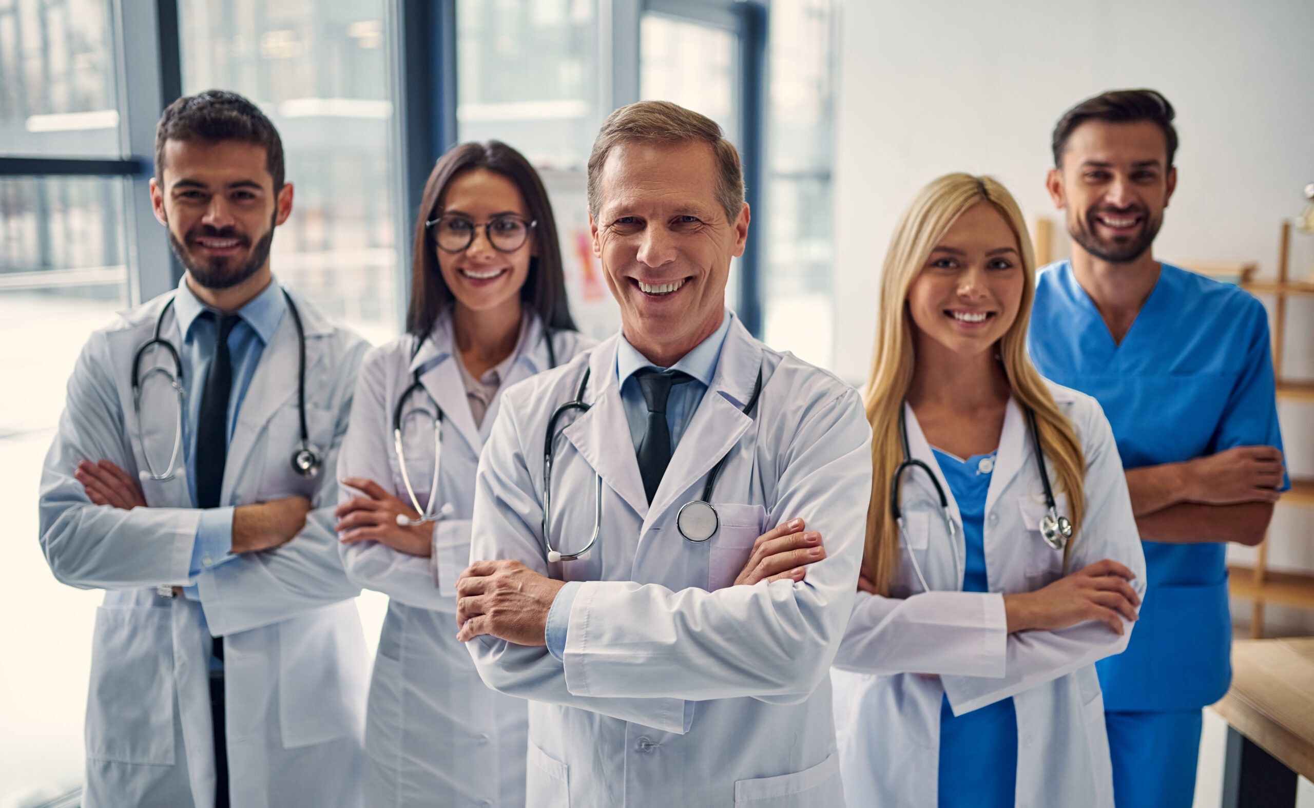 Group of doctors in clinic Group of doctors