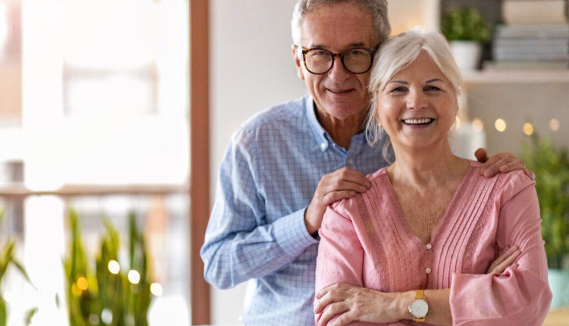 Portrait of a happy senior couple at home