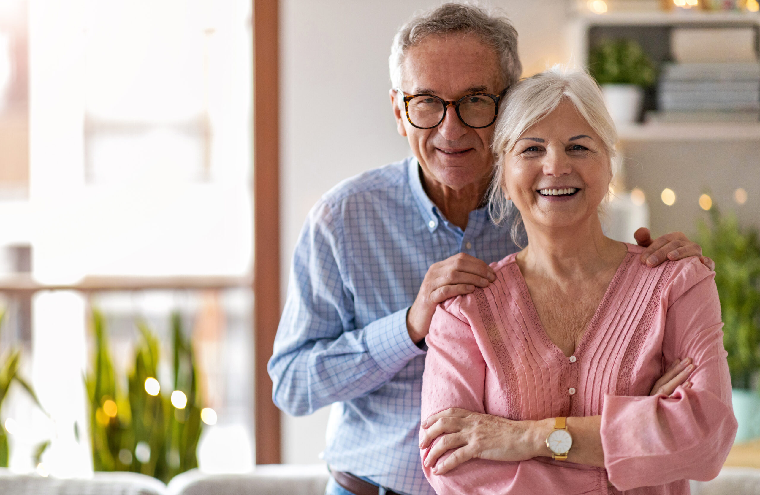 Portrait of a happy senior couple at home Portrait of a happy senior couple at home