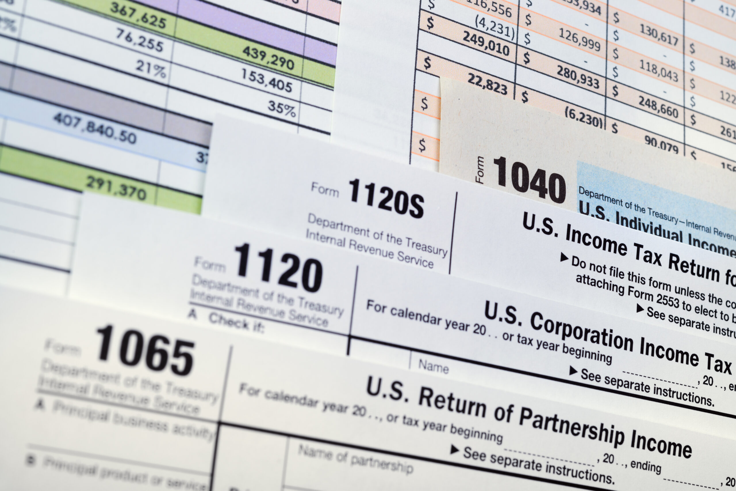 Tases Tax Returns IRS 1040 1120