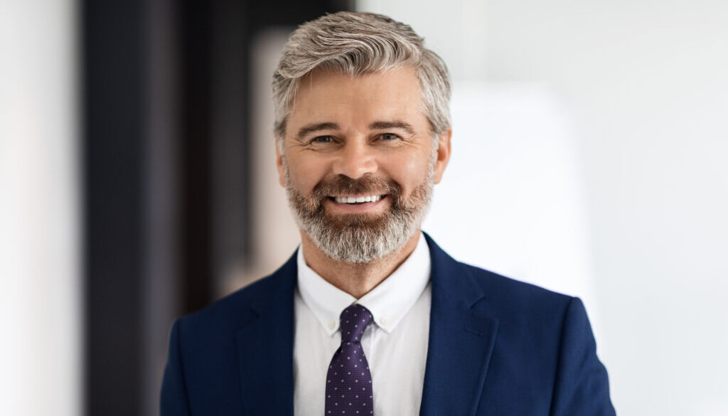 Confident male professional financial advisor