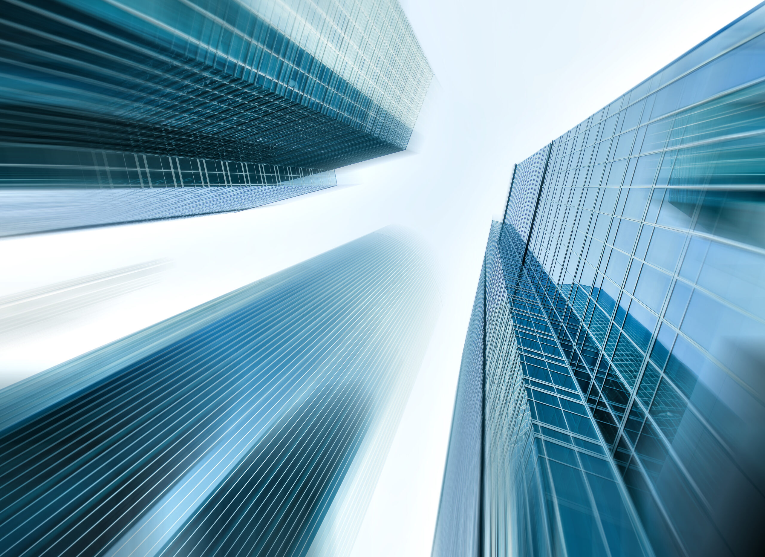 modern glass silhouettes of skyscrapers at night Bank office buildings conveying financial strength.