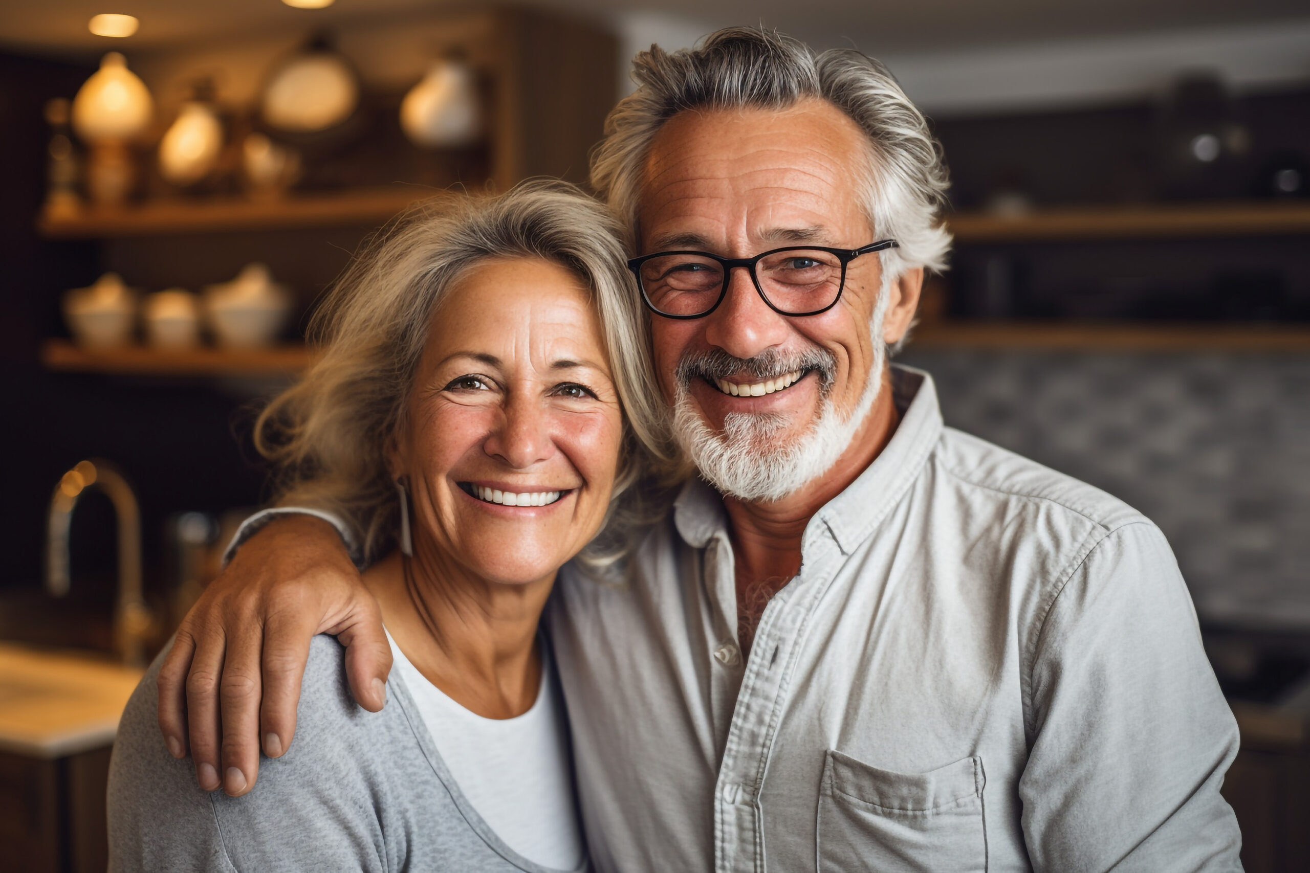Happy older couple smiling because they know our industry's top guaranteed SUL product to be withdrawn